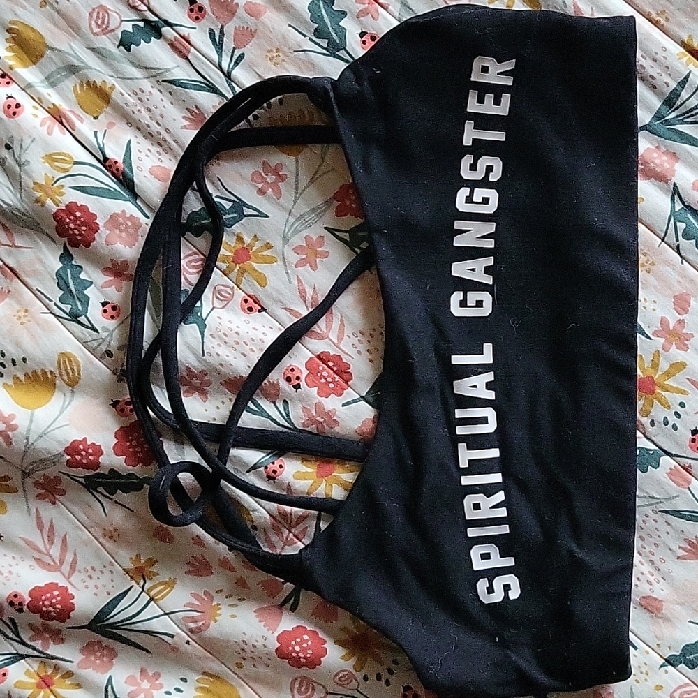 Spiritual Gangster strappy back sports bra